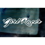 Girl Racer Vinyl Die Cut Window Bumper Sticker Decal Graphic