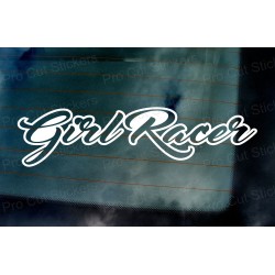 Girl Racer Vinyl Die Cut Window Bumper Sticker Decal Graphic