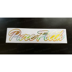 Pure Filth Vinyl Die Cut Window Bumper Sticker Decal Graphic Silver Gold Hologram Neo Chrome