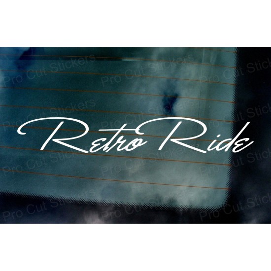 Retro Ride Signature Style Car Window Bumper Custom Sticker Decal
