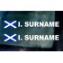 Rally Tag Surname Name Stickers Decals Scotland Flags